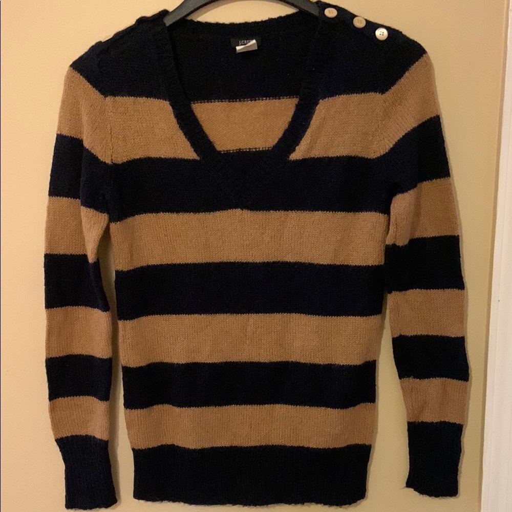 J. Crew mohair stripe sweater xs